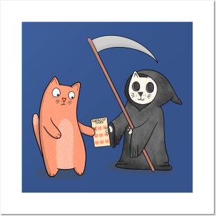 Death's Loyalty Card for Cats Posters and Art